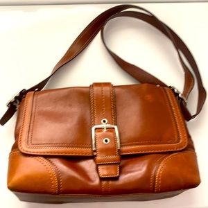 Used condition tan leather Coach crossbody
